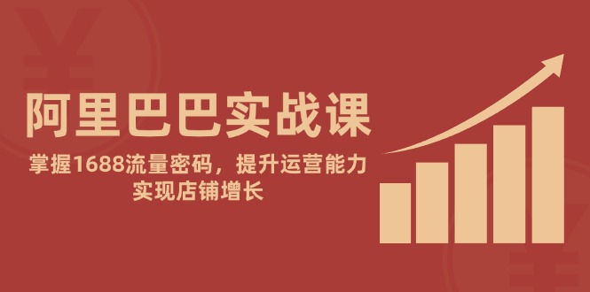 阿里巴巴实战课：掌握1688流量密码，提升运营能力，实现店铺增长-聚业