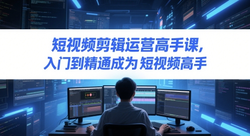 短视频剪辑运营高手课，入门到精通成为短视频高手-聚业
