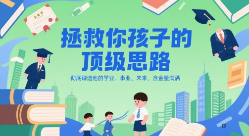 付费文章：拯救你孩子的顶级思路，彻底聊透他的学业、事业、未来，含金量满满-聚业