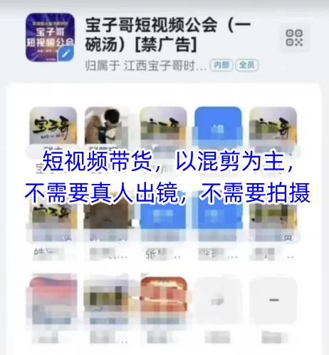 宝子哥头部团队短视频带货，以混剪为主，不需要真人出镜，不需要拍摄【更新】-聚业