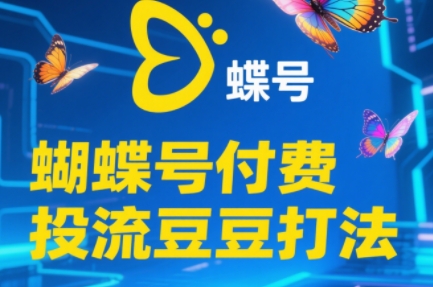 渔财老师·2025蝴蝶号付费投流豆豆打法-聚业