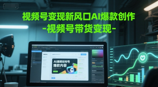 视频号变现新风口AI爆款创作-视频号带货变现-聚业