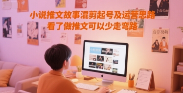 小说推文故事混剪起号及运营思路，看了做推文可以少走弯路-聚业