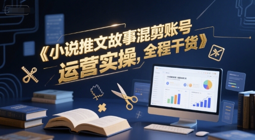 小说推文故事混剪账号运营实操，全程干货-聚业